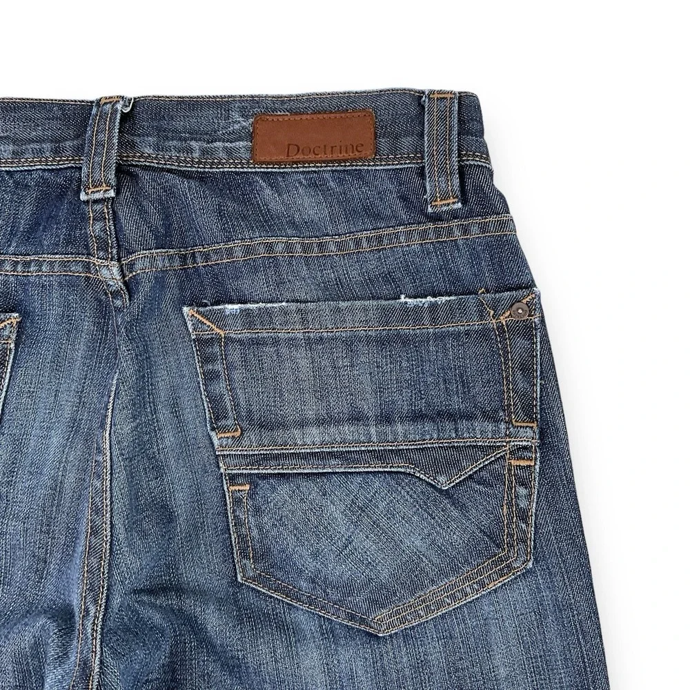 Doctrine Jeans Men 30 (ACTUAL 30x29.5) Blue Straight Denim D7060 USA‎